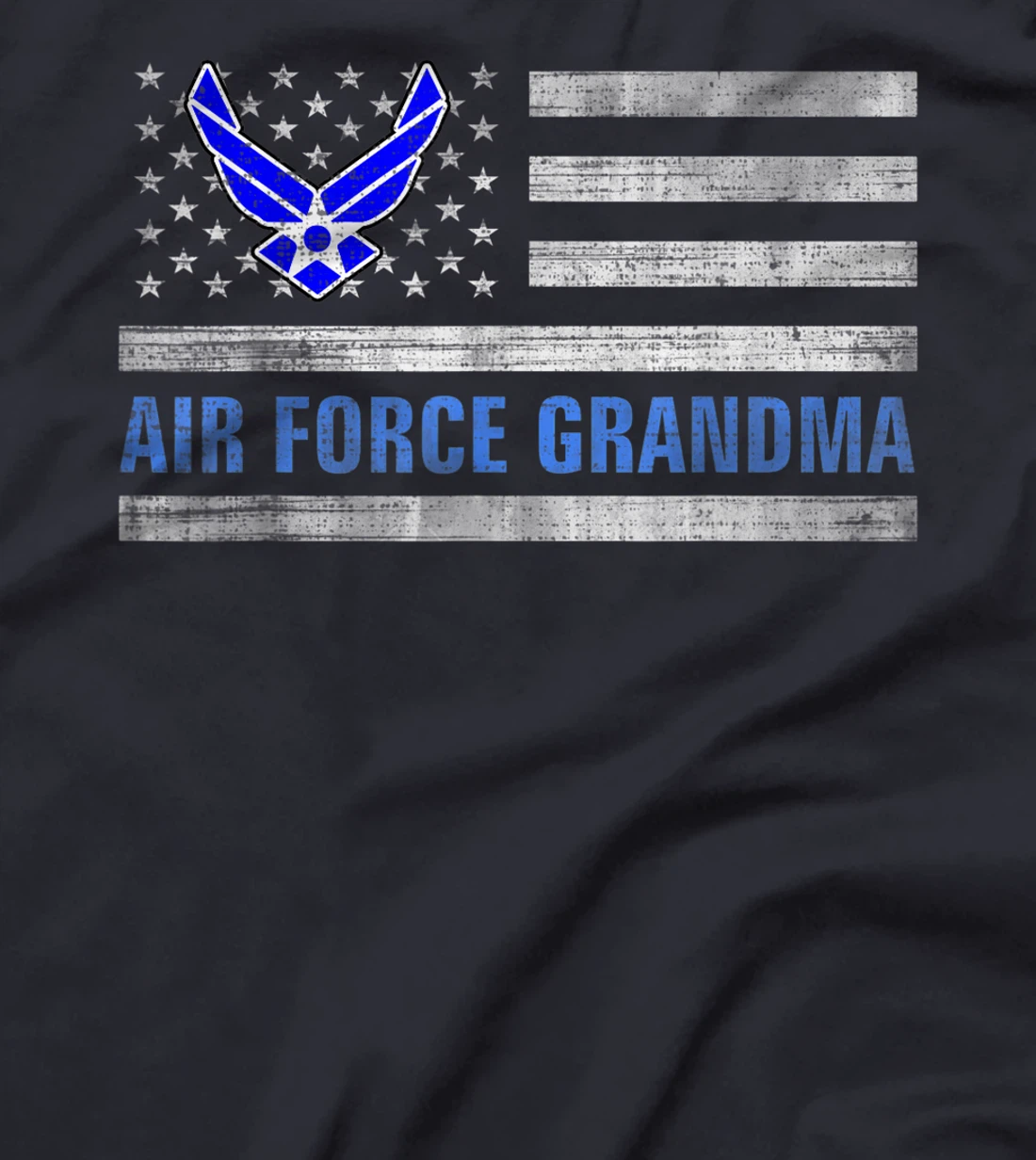 Air Force Grandma With American Flag Gift For Veteran Day T-Shirt