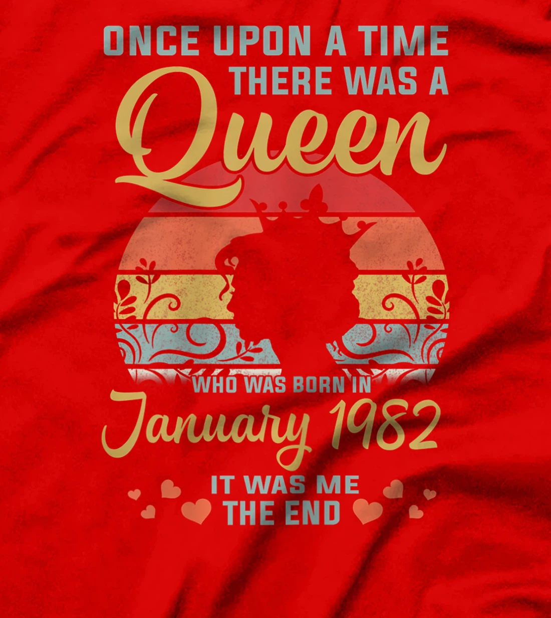 Womens 39 Years Birthday Girls 39th Birthday Queen January 1982 T-Shirt