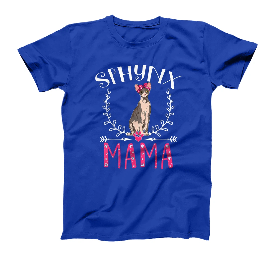 Cute Funny Sphynx Mama Gift Grandma Cat Lover Mom Fur Mama T-Shirt