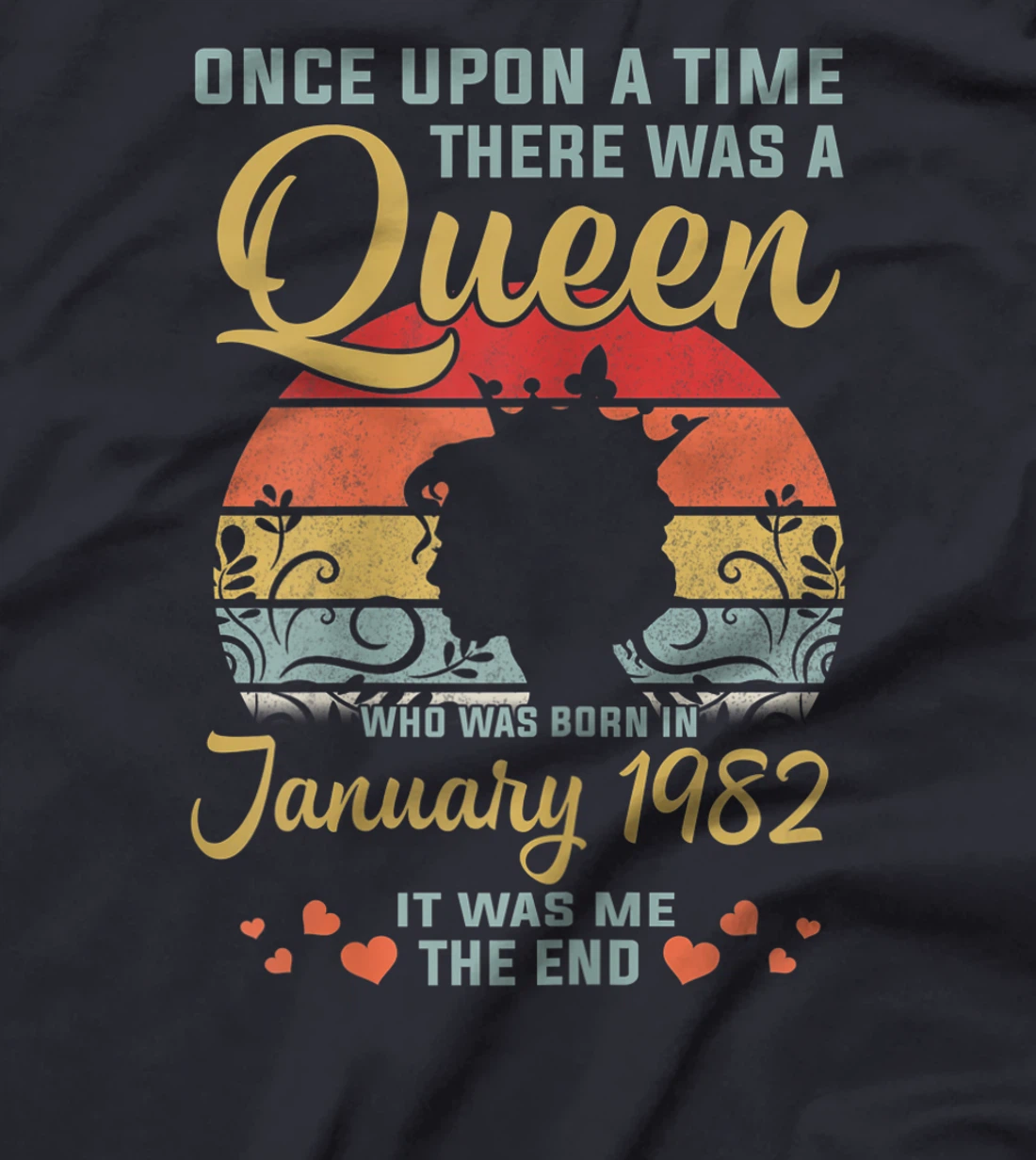 Womens 39 Years Birthday Girls 39th Birthday Queen January 1982 T-Shirt