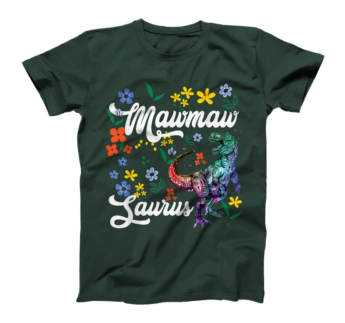 Mawmawsaurus Shirt Mawmaw Dinosaur T-Rex Flower T-Shirt