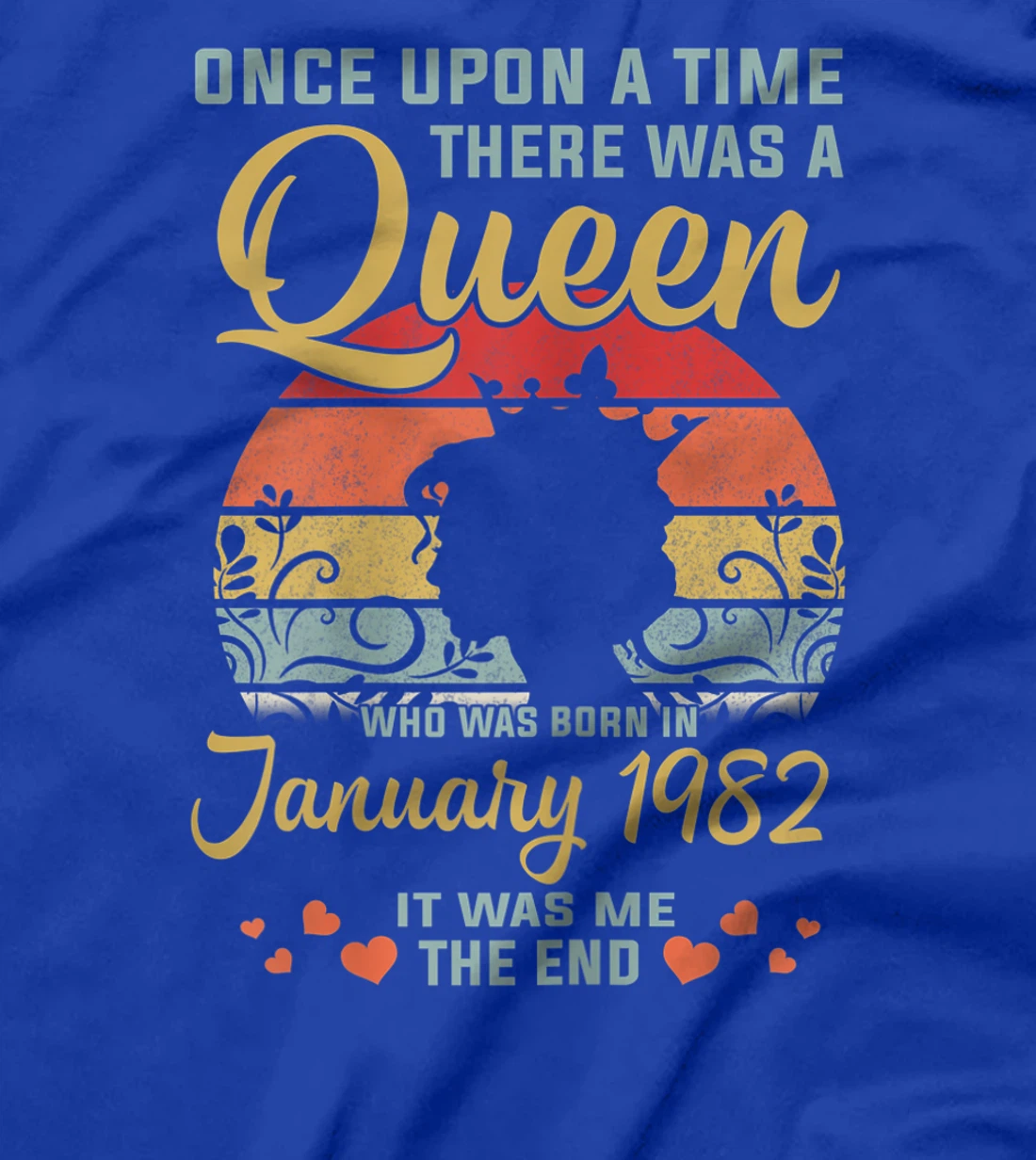Womens 39 Years Birthday Girls 39th Birthday Queen January 1982 T-Shirt