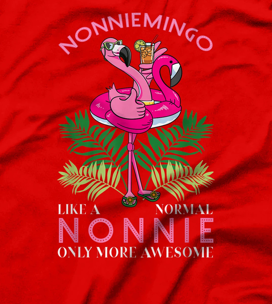 Nonniemingo Grandmother Flamingo Lover Gramma Grandma Granny T-Shirt