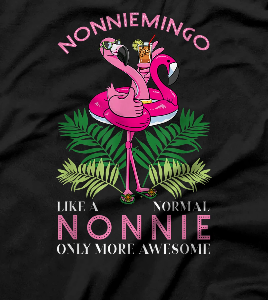 Nonniemingo Grandmother Flamingo Lover Gramma Grandma Granny T-Shirt