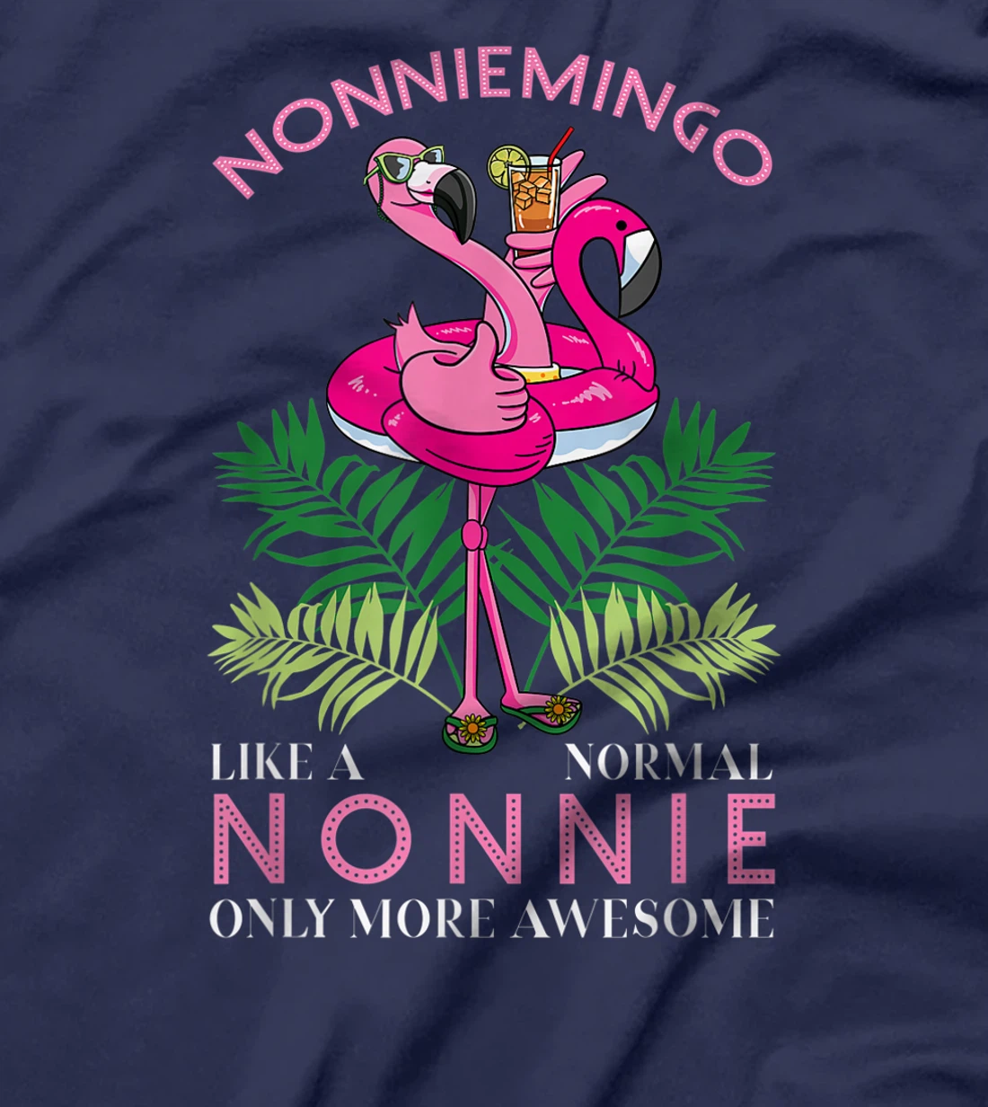 Nonniemingo Grandmother Flamingo Lover Gramma Grandma Granny T-Shirt