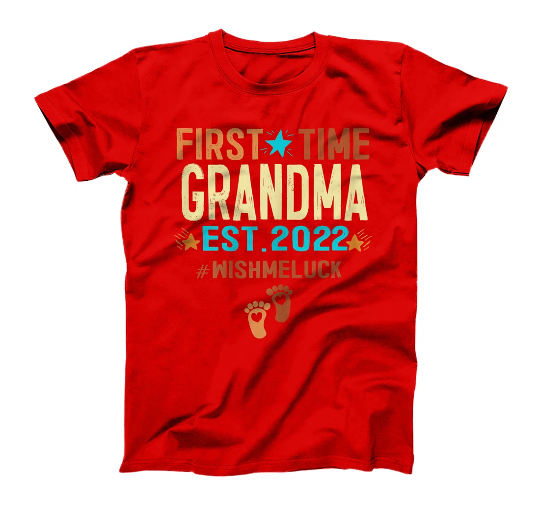 Womens Promoted To Grandma 2022 First Time Grandma Est 2022 T-Shirt