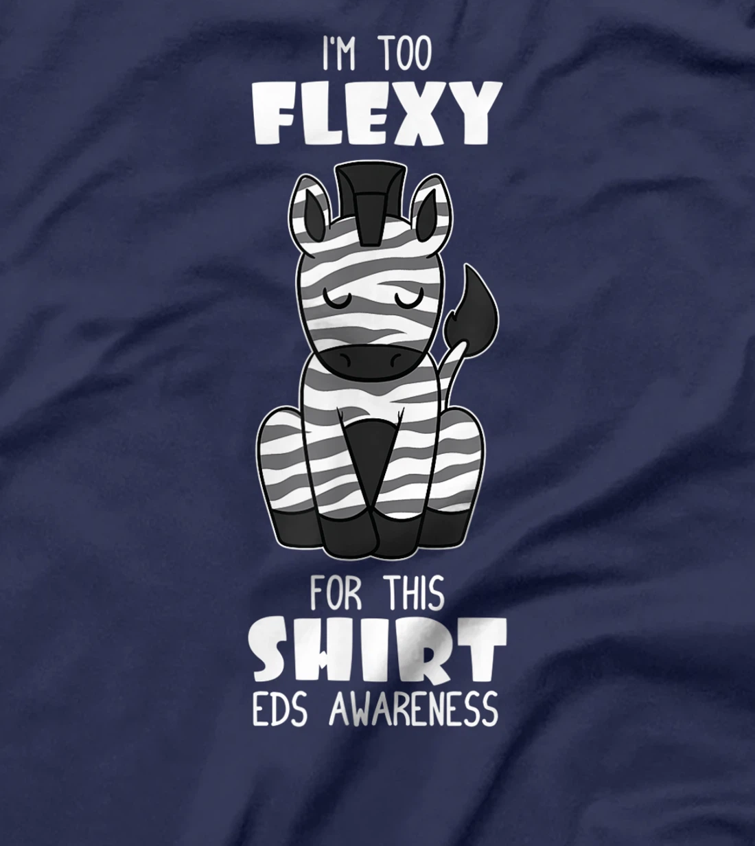 Zebra Ehlers Danlos Syndrome Fighter Black And White Gift T-Shirt
