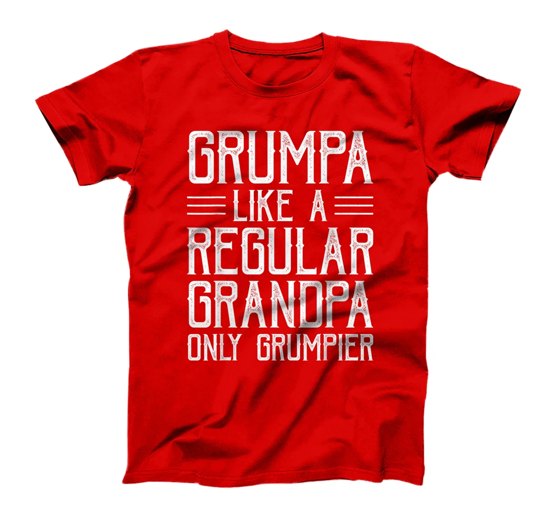 Grumpa Definition Like A Regular Grandpa Distressed Grandpa T-Shirt