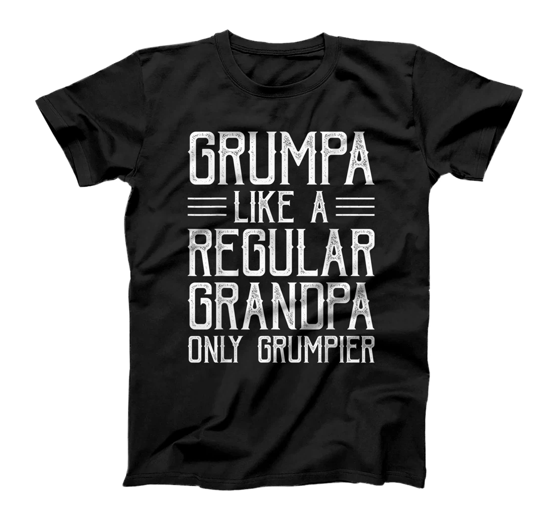 Grumpa Definition Like A Regular Grandpa Distressed Grandpa T-Shirt