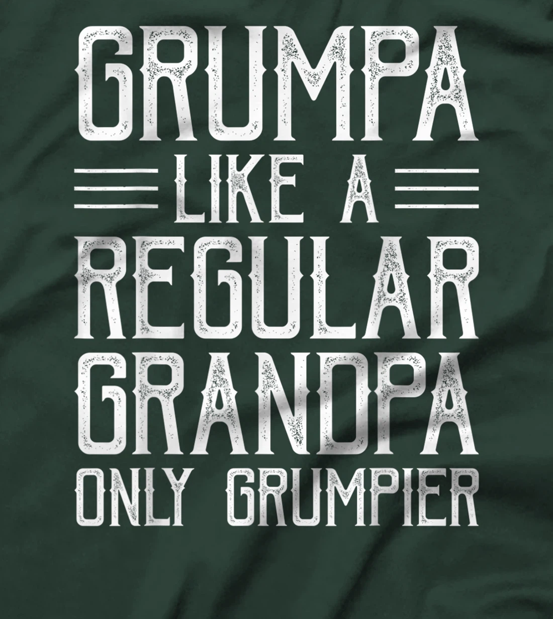 Grumpa Definition Like A Regular Grandpa Distressed Grandpa T-Shirt
