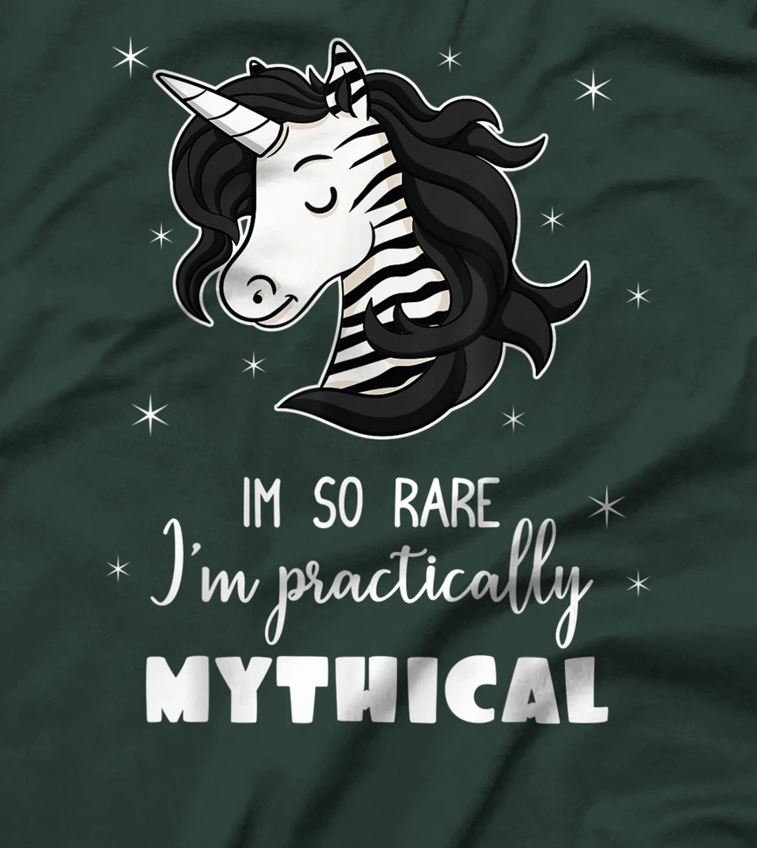Mythical Unicorn Ehlers Danlos Black And White Zebra Stripe T-Shirt