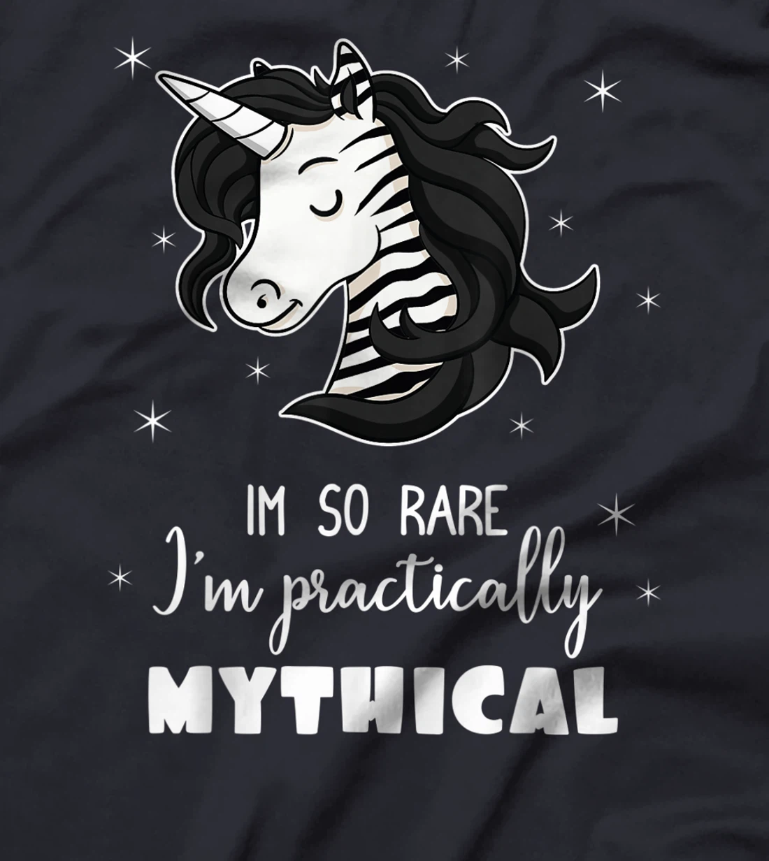 Mythical Unicorn Ehlers Danlos Black And White Zebra Stripe T-Shirt