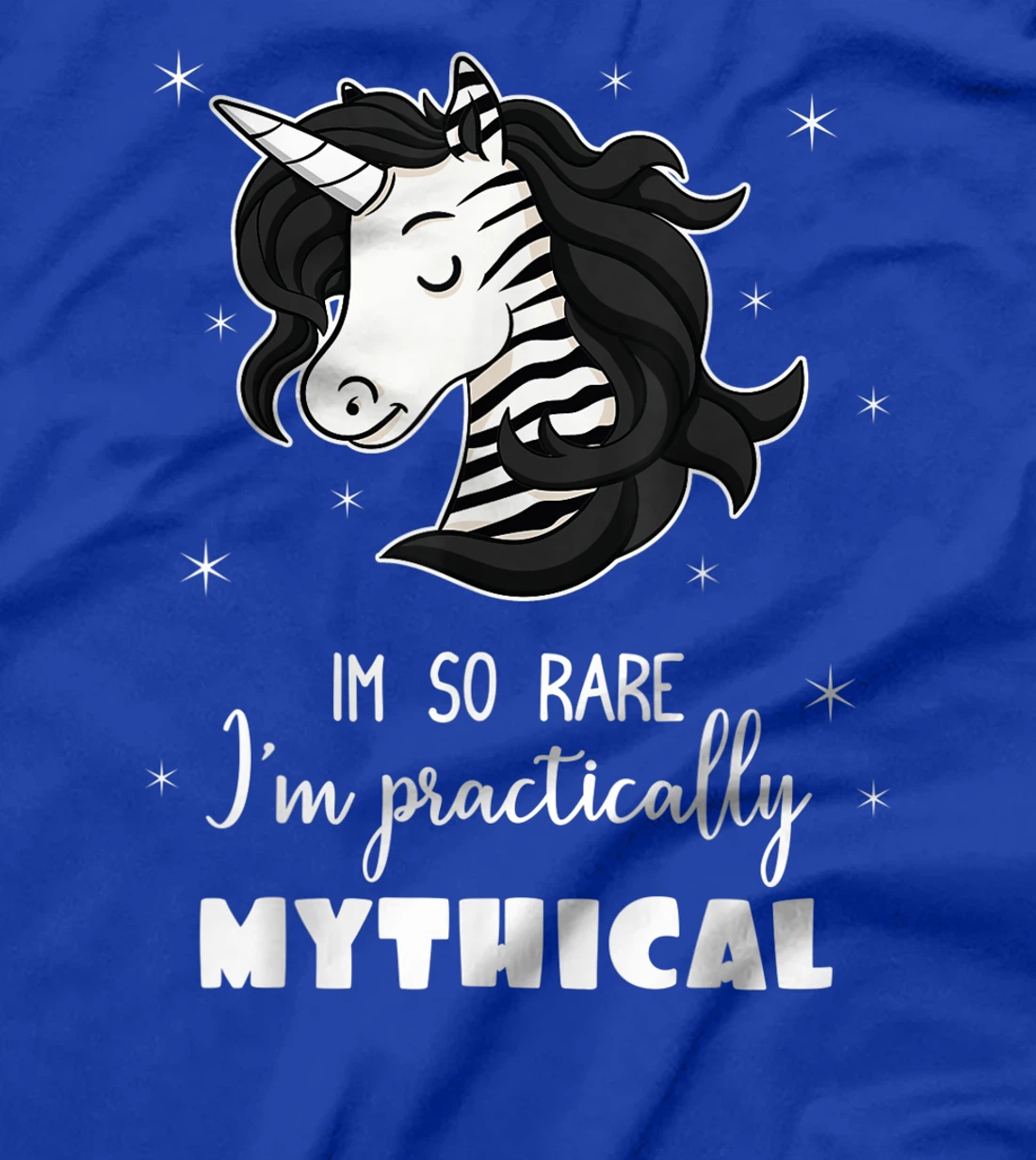 Mythical Unicorn Ehlers Danlos Black And White Zebra Stripe T-Shirt