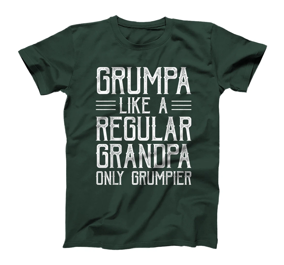 Grumpa Definition Like A Regular Grandpa Distressed Grandpa T-Shirt