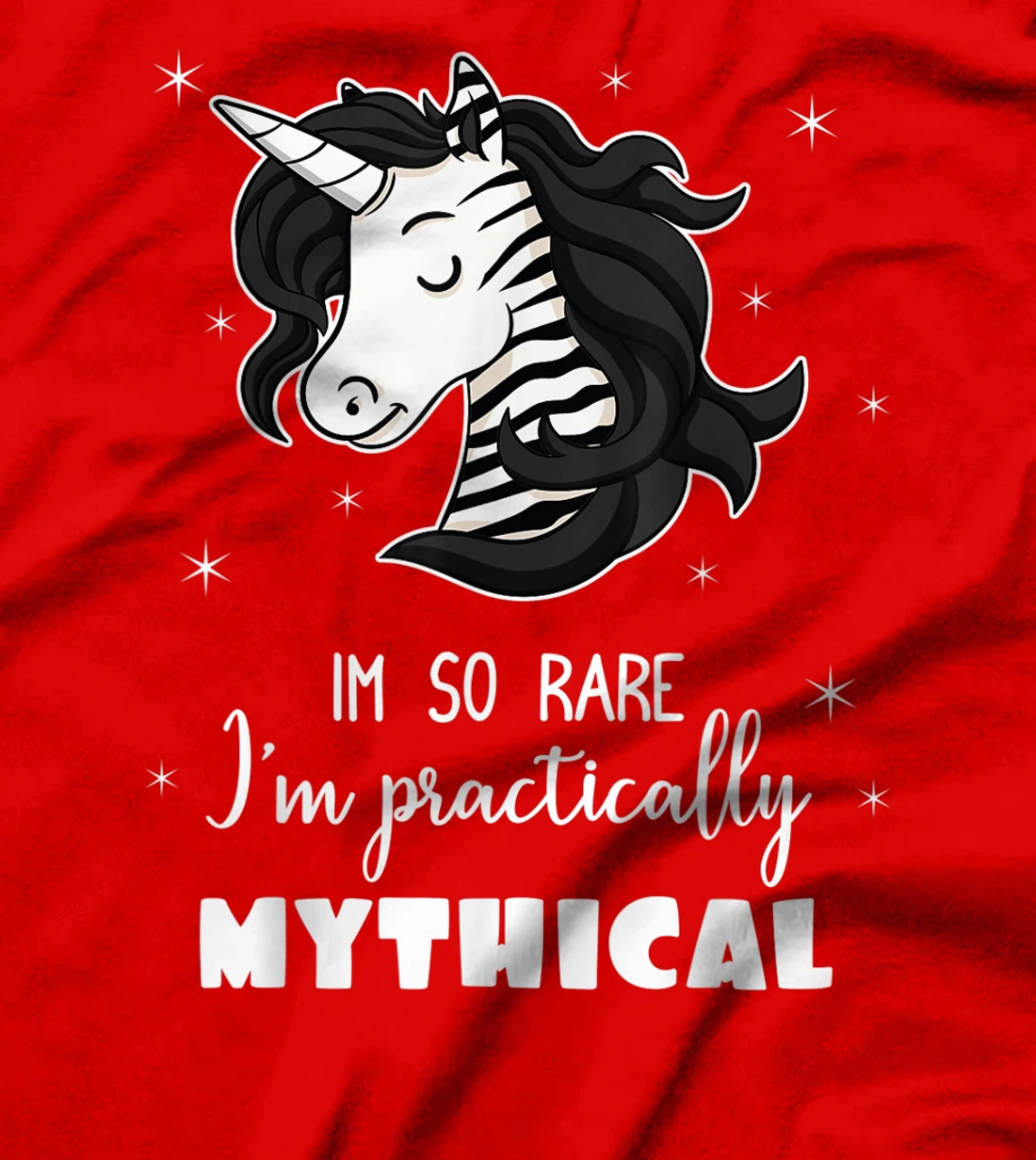Mythical Unicorn Ehlers Danlos Black And White Zebra Stripe T-Shirt