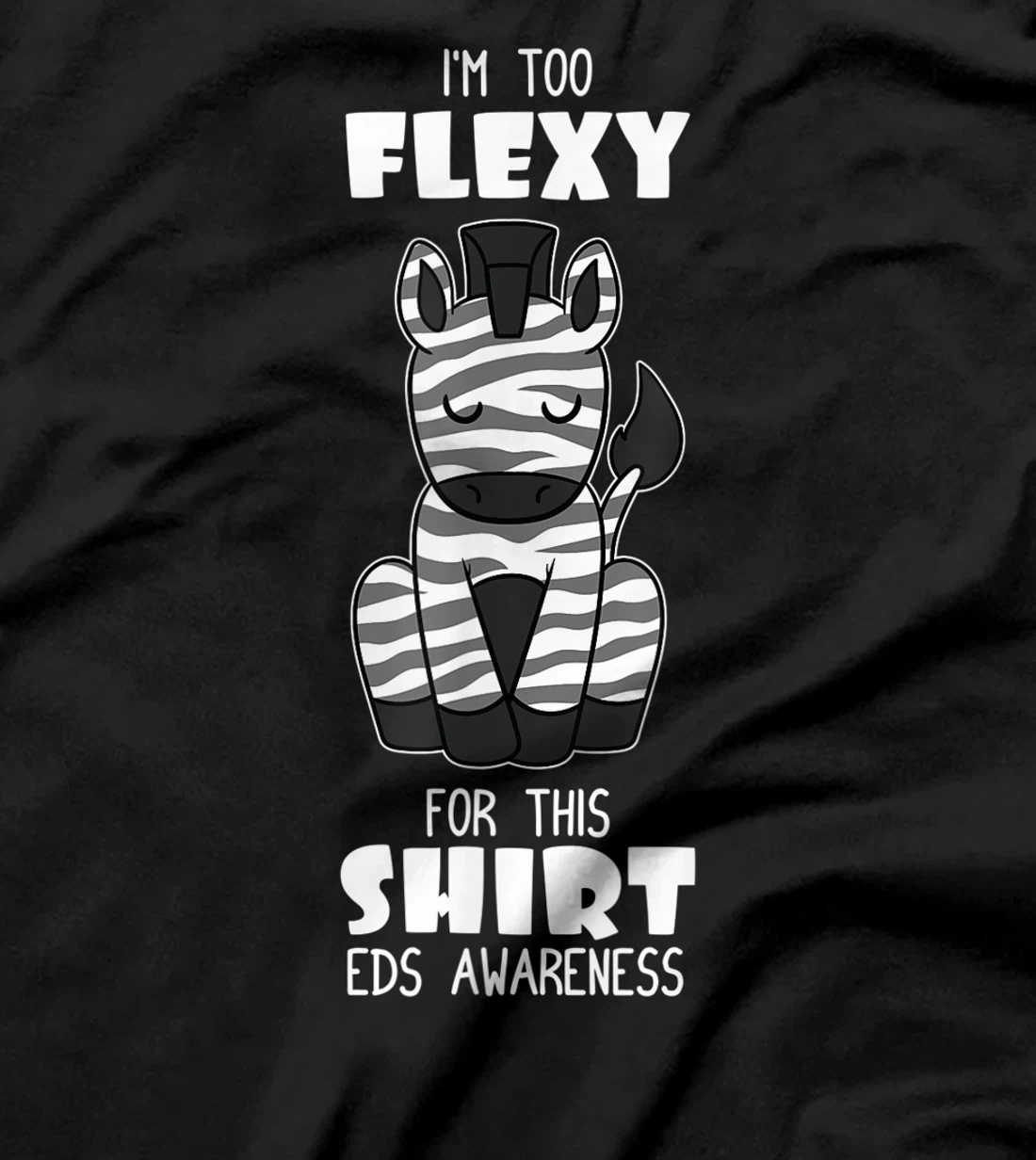 Zebra Ehlers Danlos Syndrome Fighter Black And White Gift T-Shirt