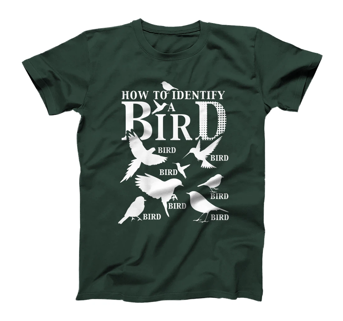 How To Identify A Bird Funny Birdwatcher Gifts Birdwatching Premium T-Shirt