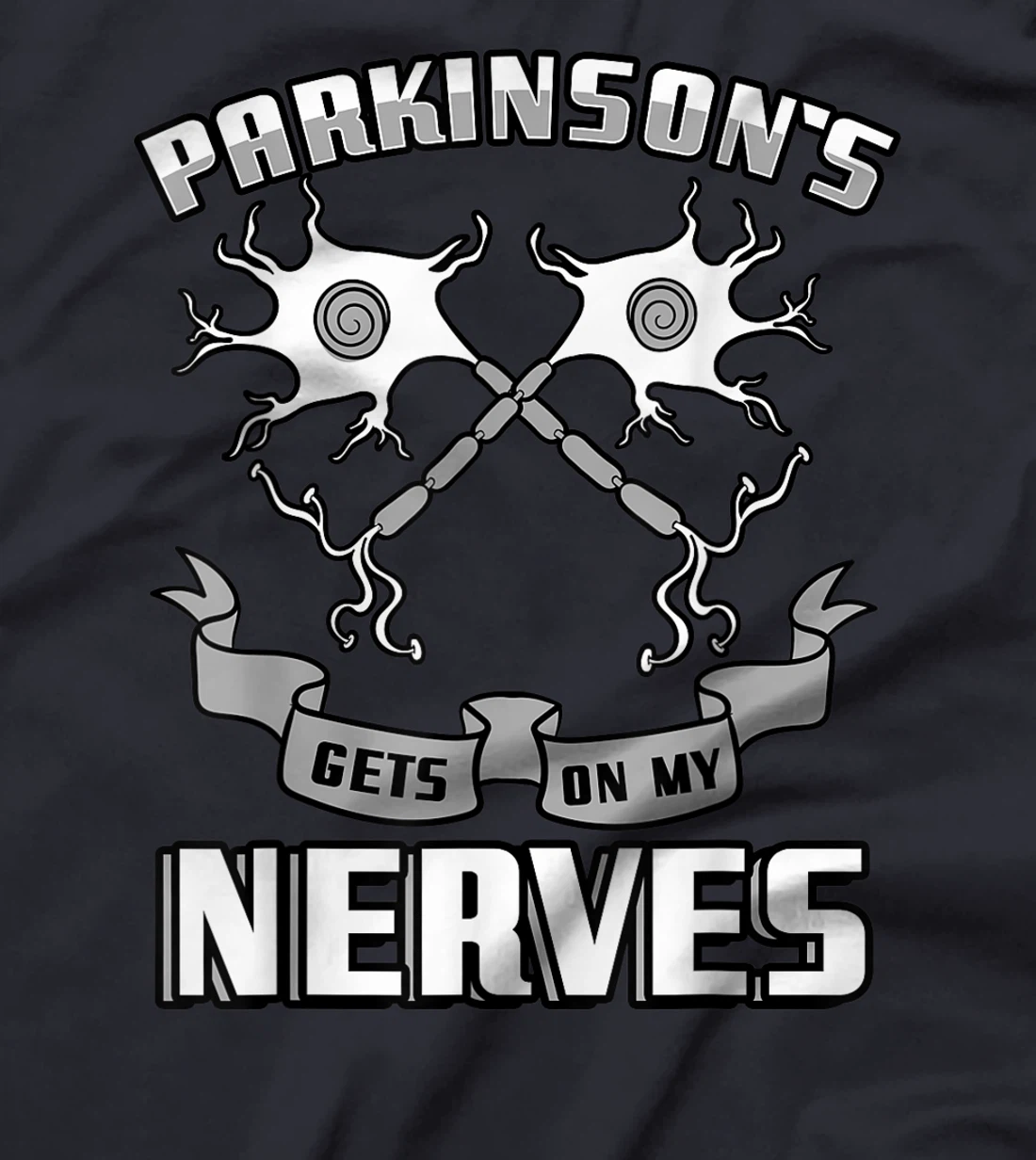 Parkinsons Nerves Degenerative Disorder Gray Ribbon Gift T-Shirt