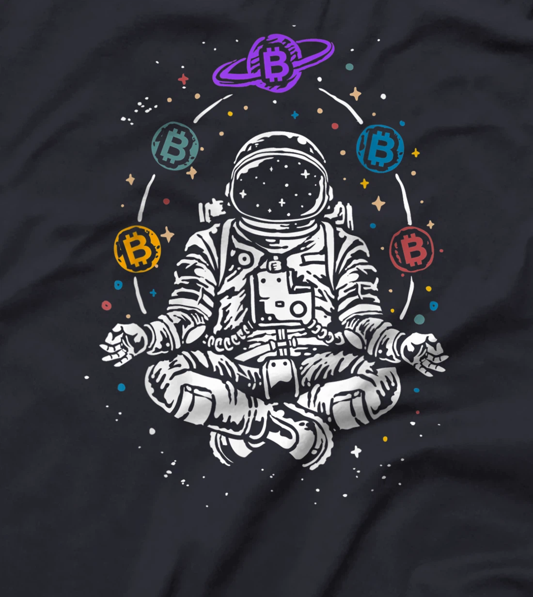 Astronaut Bitcoin Space BTC Cryptocurrency Blockchain Gift T-Shirt