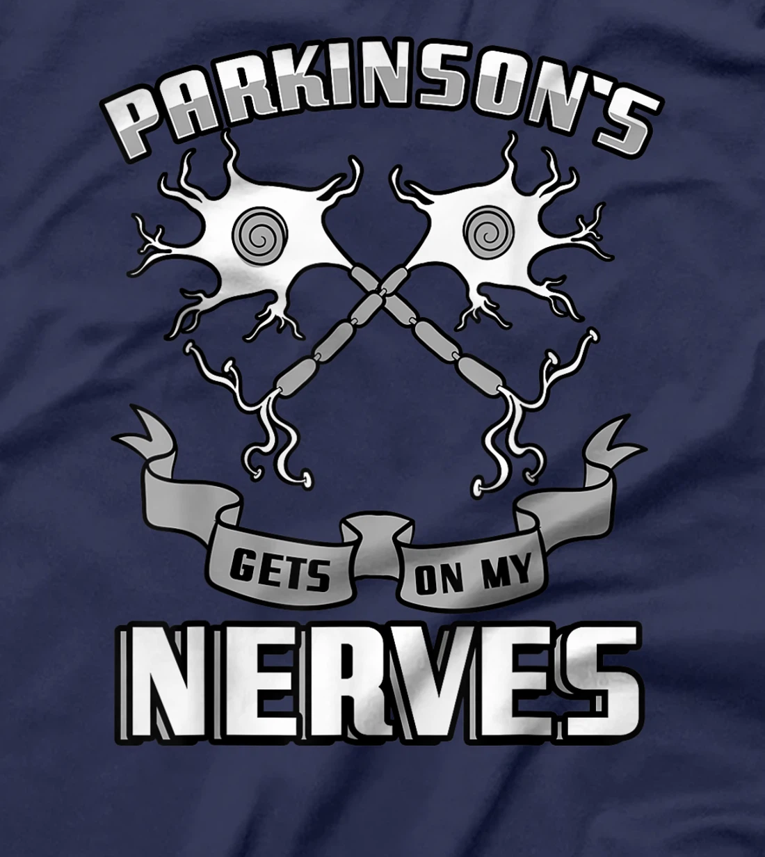 Parkinsons Nerves Degenerative Disorder Gray Ribbon Gift T-Shirt