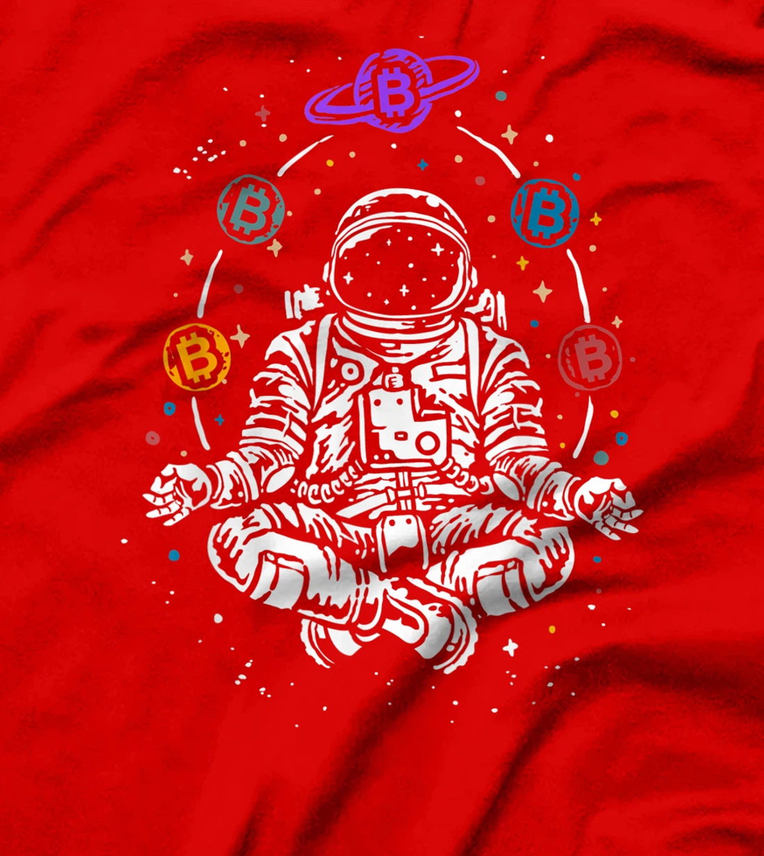 Astronaut Bitcoin Space BTC Cryptocurrency Blockchain Gift T-Shirt