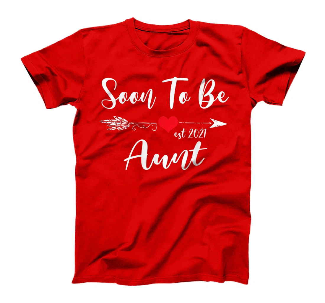 Pregnancy Announcement Soon To Be Aunt Est 2021 T-Shirt