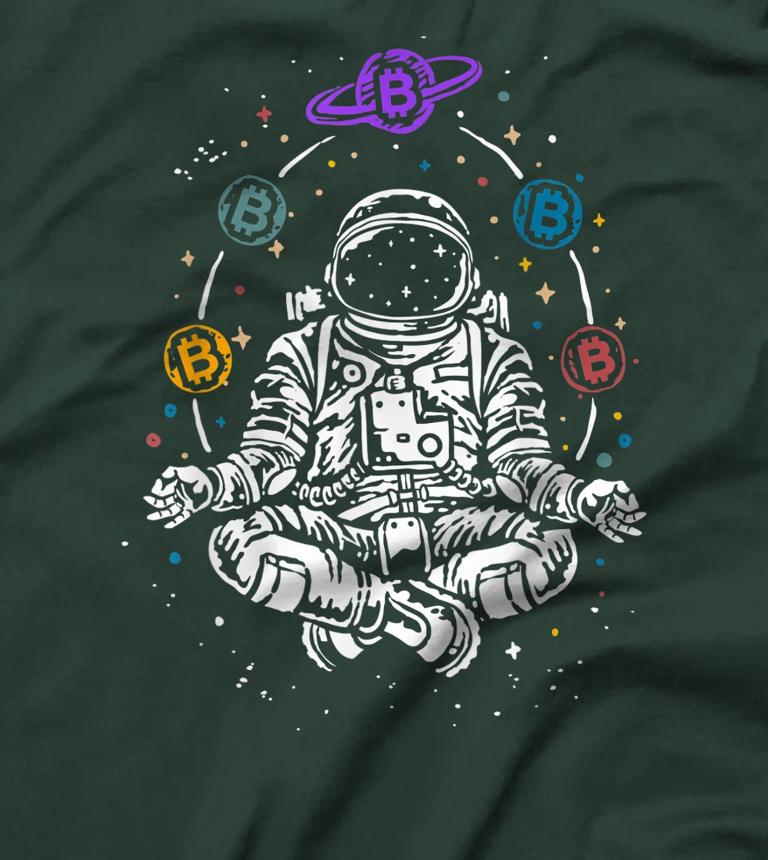 Astronaut Bitcoin Space BTC Cryptocurrency Blockchain Gift T-Shirt