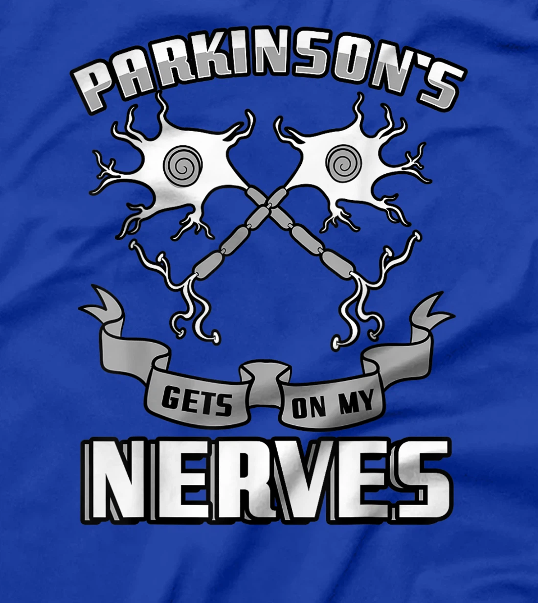Parkinsons Nerves Degenerative Disorder Gray Ribbon Gift T-Shirt