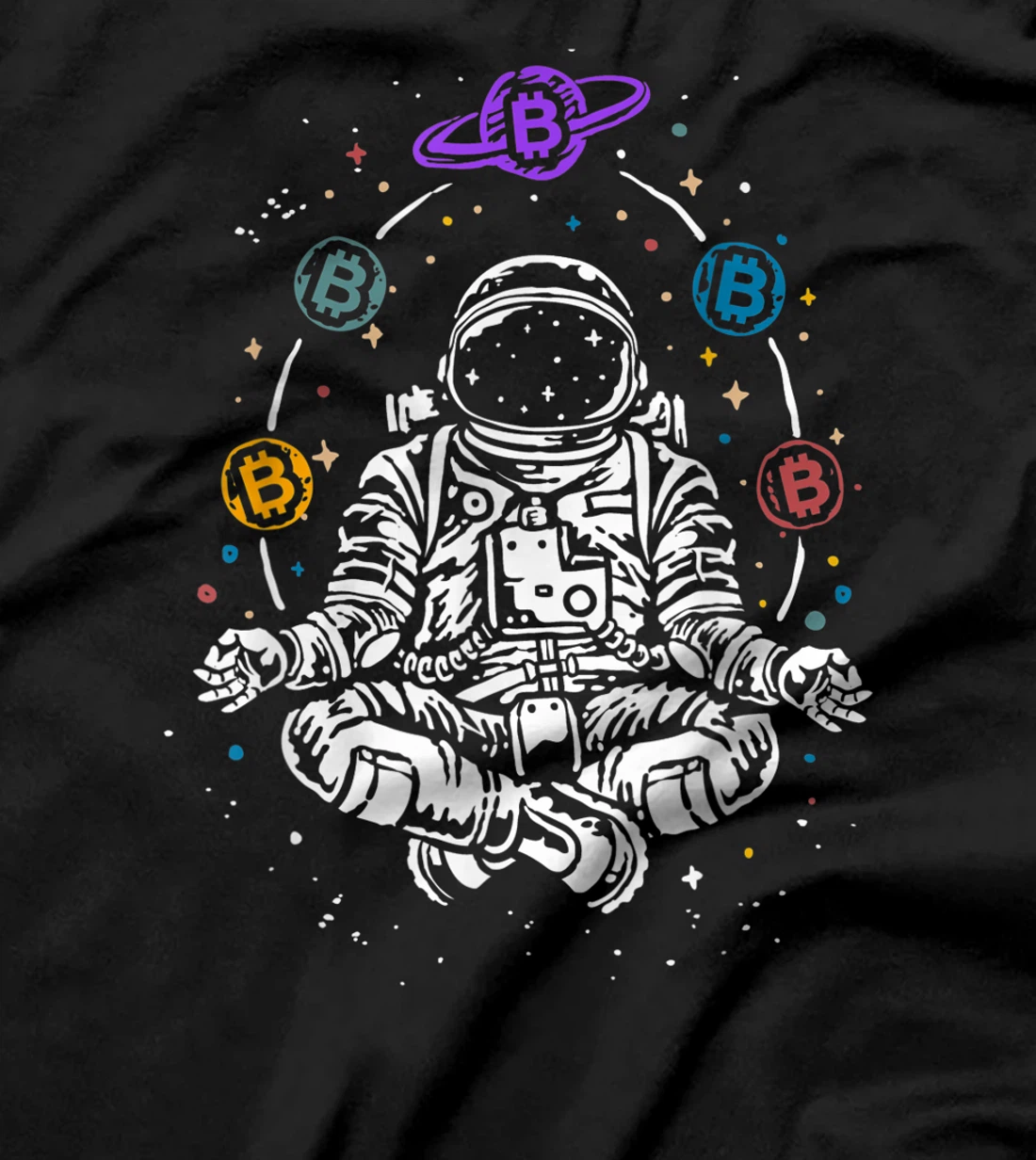 Astronaut Bitcoin Space BTC Cryptocurrency Blockchain Gift T-Shirt