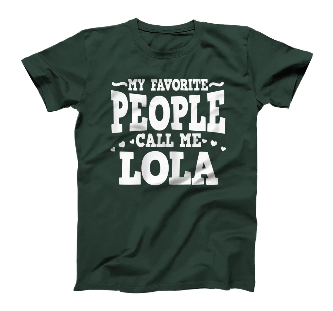 Womens My Favorite People Call Me Lola Filipino Grandma T-Shirt