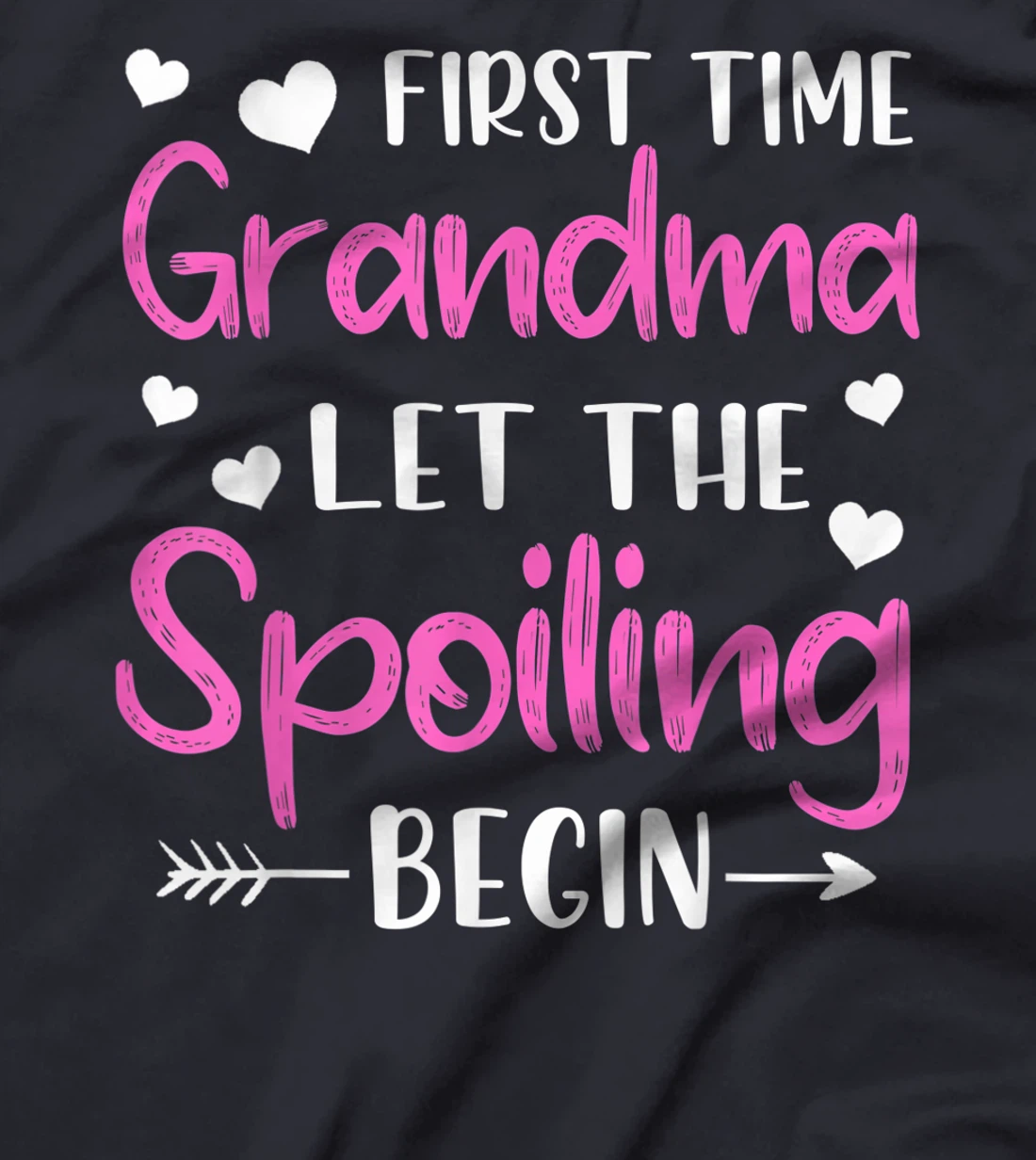 First Time Grandma Let the Spoiling Begin New 1st Time T-Shirt