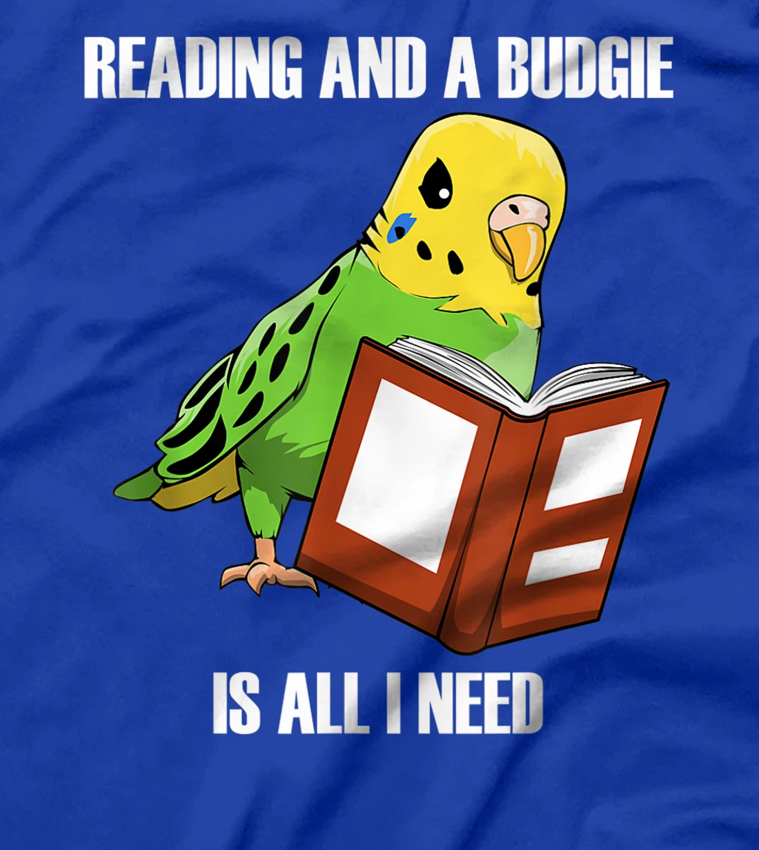 Cute Parakeet Budgie and Reading Books T-Shirt