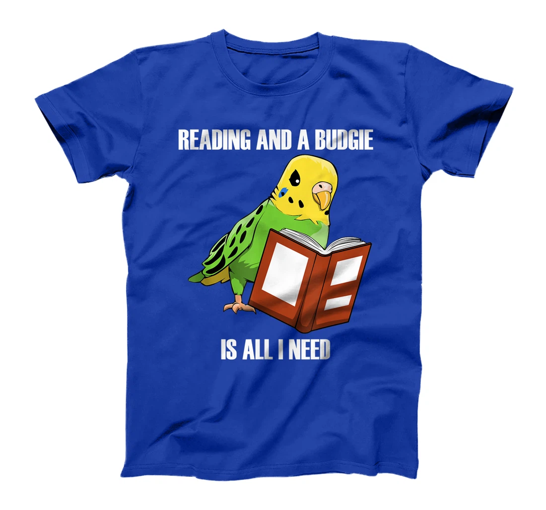 Cute Parakeet Budgie and Reading Books T-Shirt