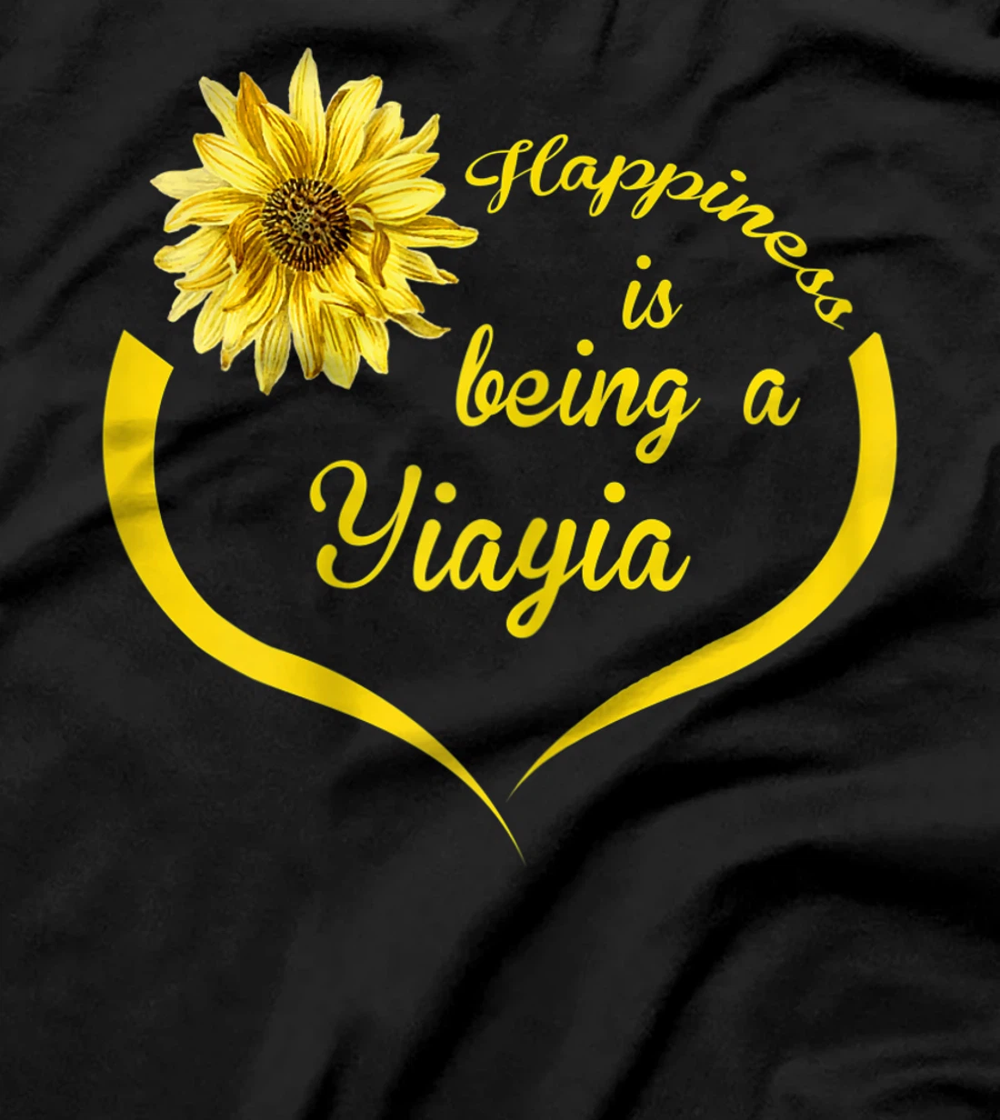 Womens Yiayia Gift: Happiness Is Being A Yiayia T-Shirt