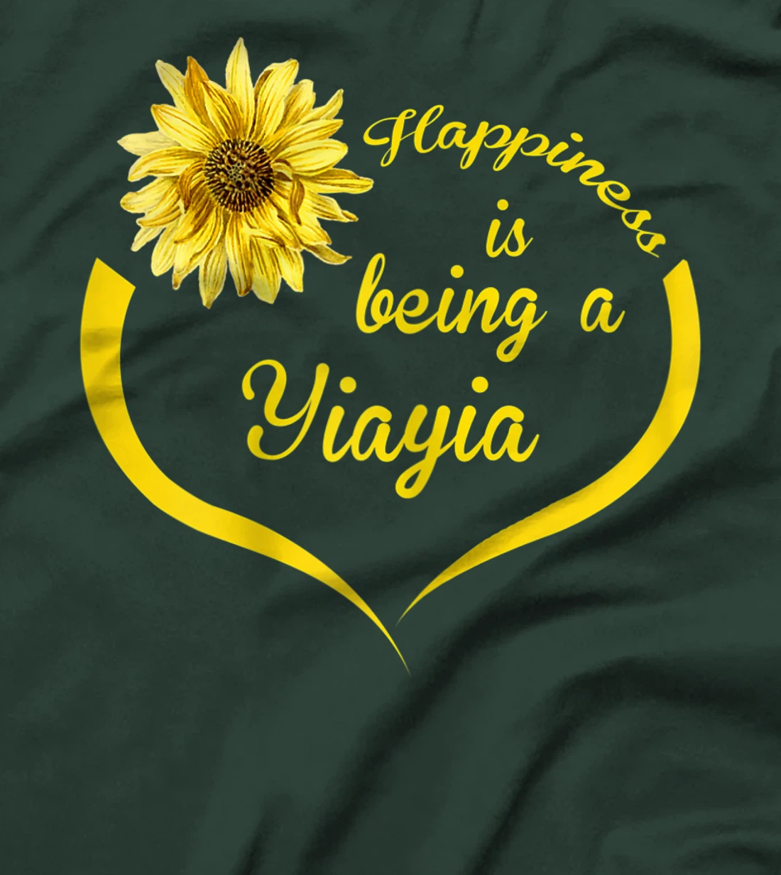 Womens Yiayia Gift: Happiness Is Being A Yiayia T-Shirt
