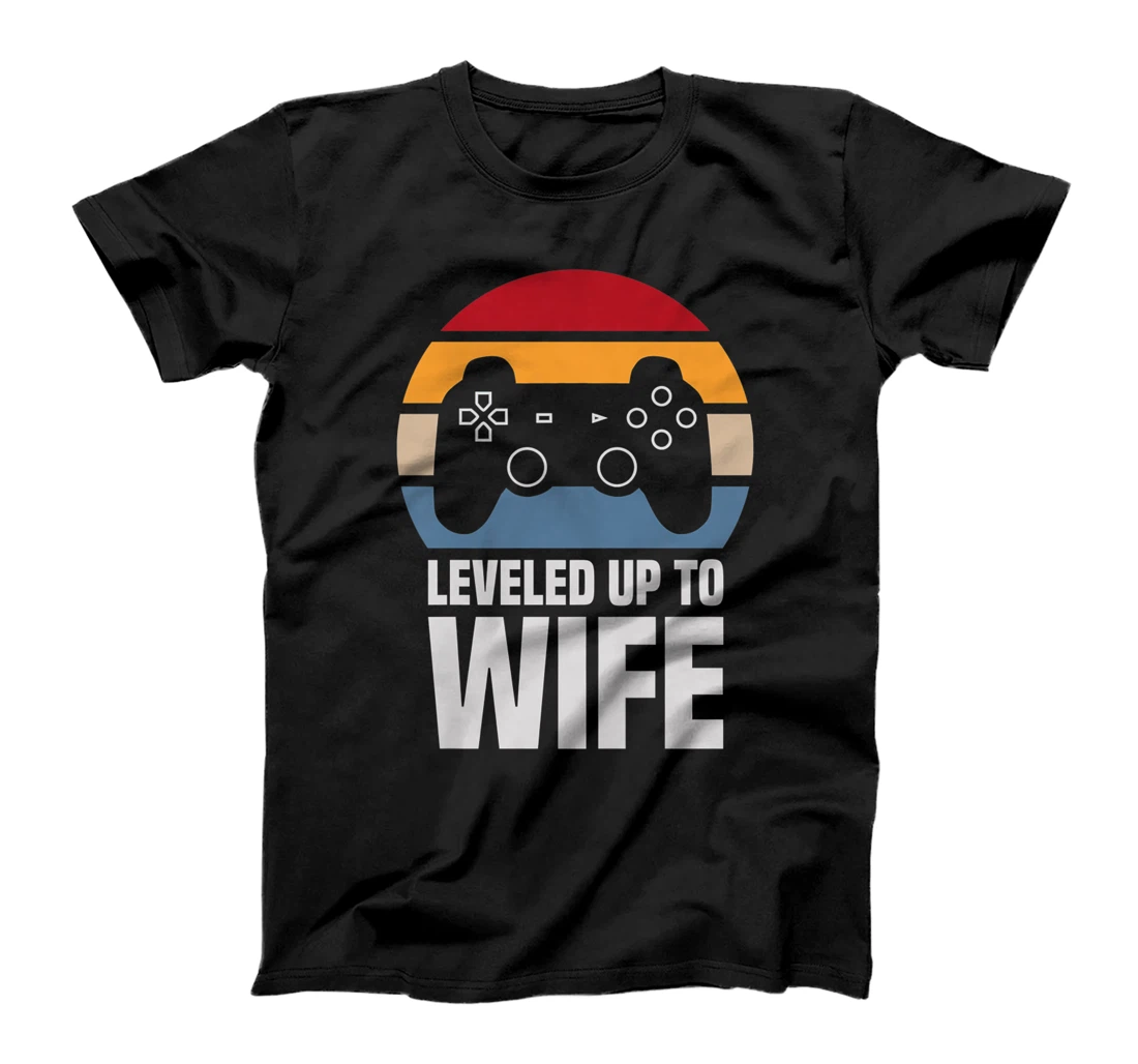 Womens Leveled Up To Wife Gifts For Her Newly Married Couple Premium T-Shirt