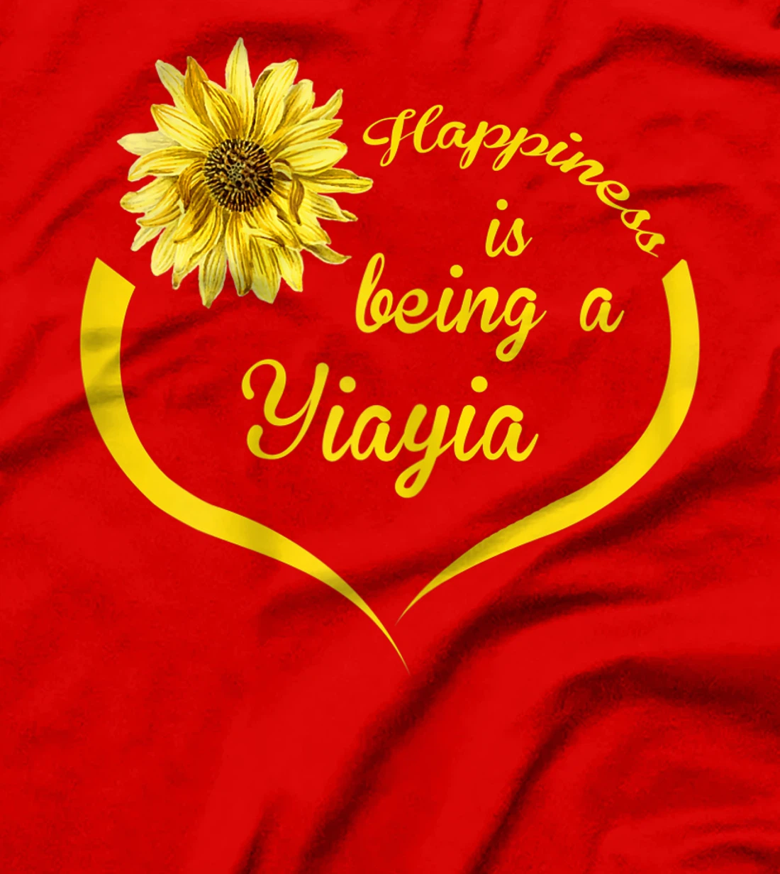 Womens Yiayia Gift: Happiness Is Being A Yiayia T-Shirt