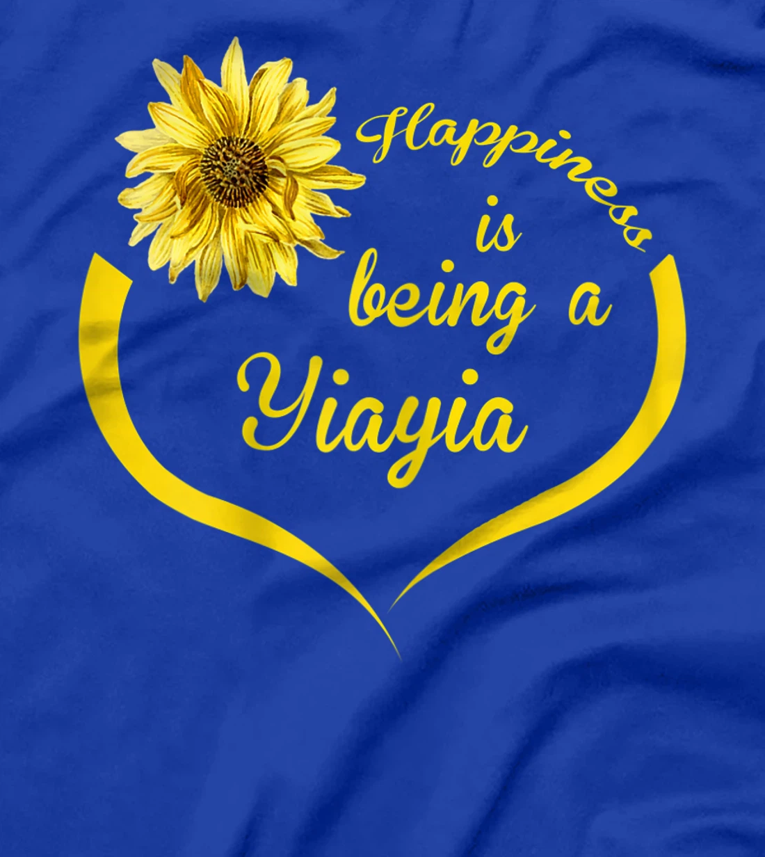 Womens Yiayia Gift: Happiness Is Being A Yiayia T-Shirt