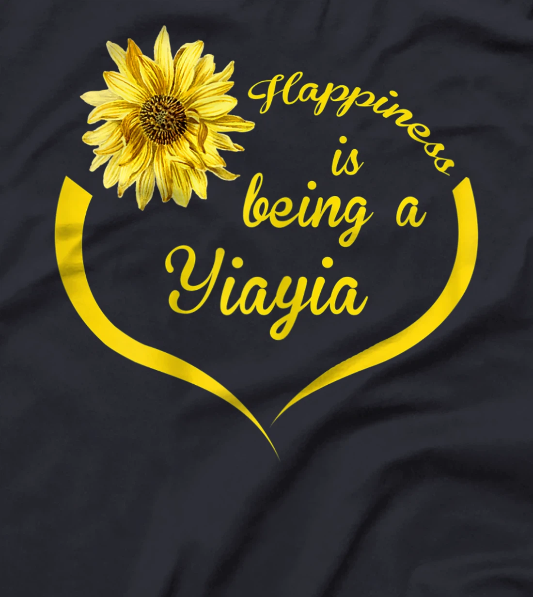 Womens Yiayia Gift: Happiness Is Being A Yiayia T-Shirt