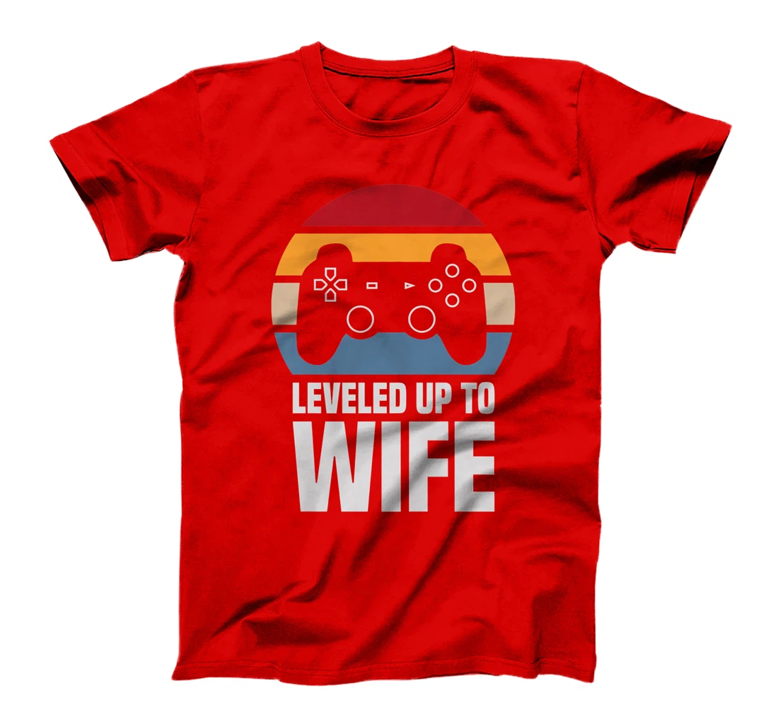 Womens Leveled Up To Wife Gifts For Her Newly Married Couple Premium T-Shirt