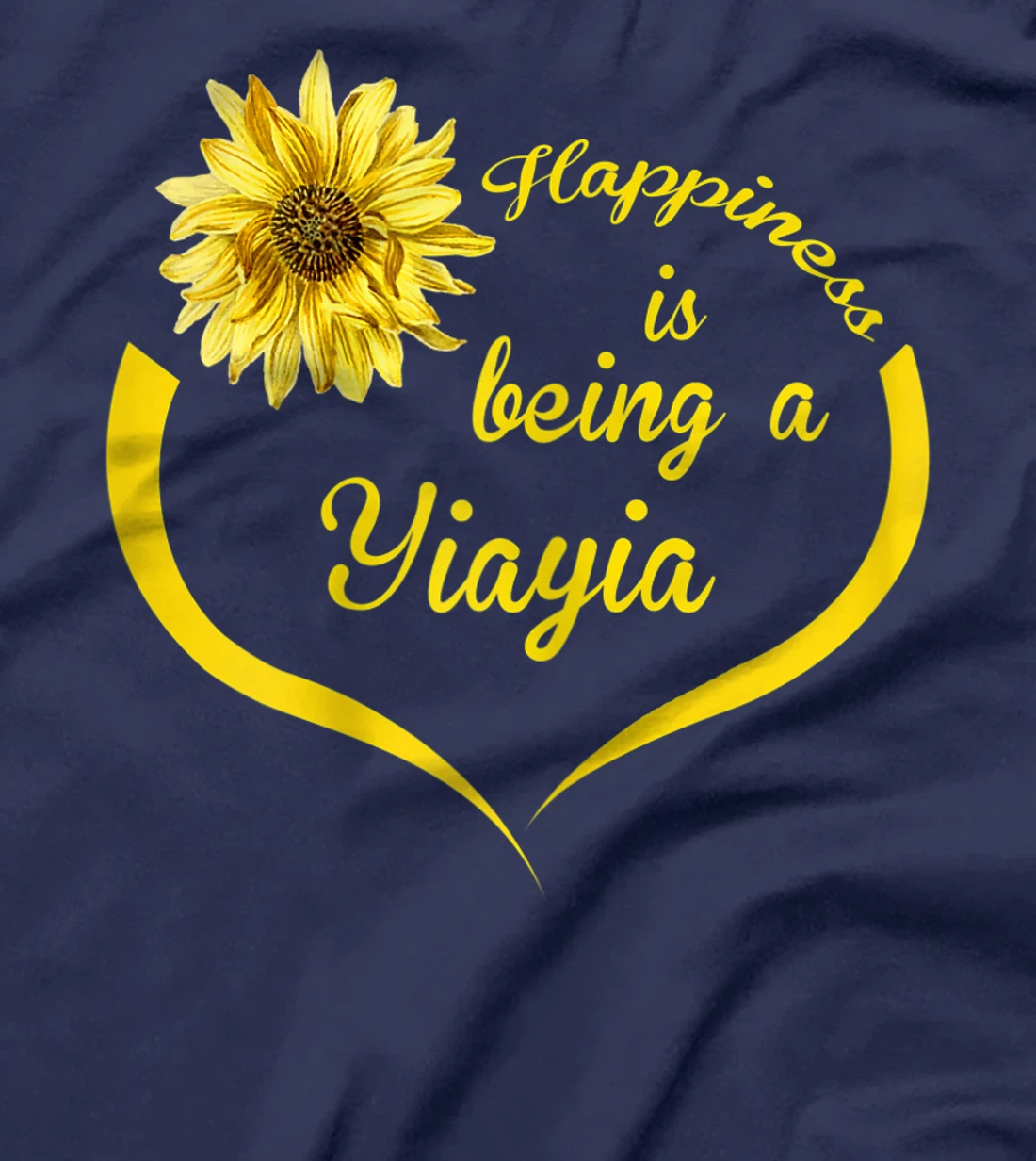 Womens Yiayia Gift: Happiness Is Being A Yiayia T-Shirt