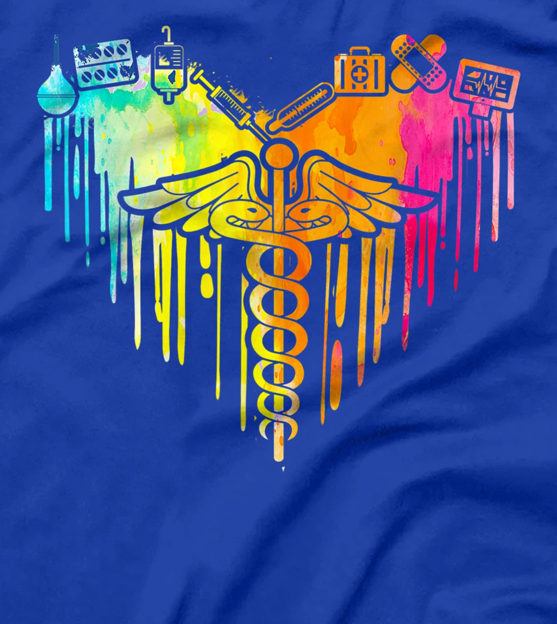Colorful Heart Nurse ER RN CDN Medical Nurse Student Gift T-Shirt