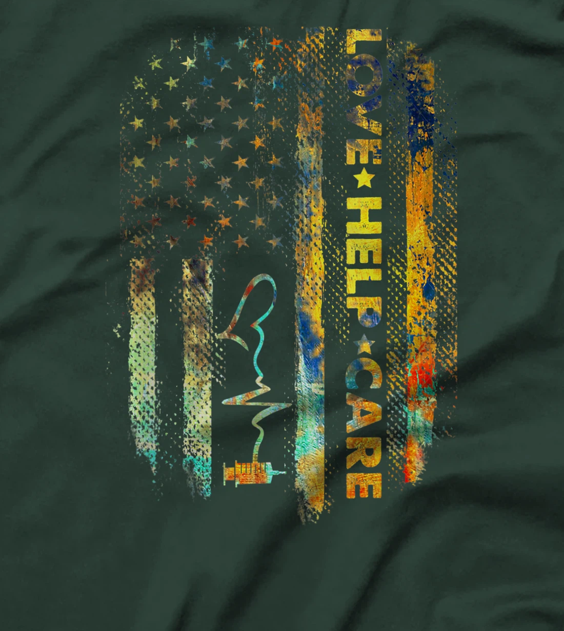 Love Help Care Operating Room Nurse Healthcare Student Gift T-Shirt