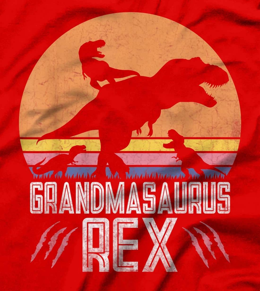 Grandmasaurus Funny Women T-Rex Dino Gift for Grandma of 3 T-Shirt