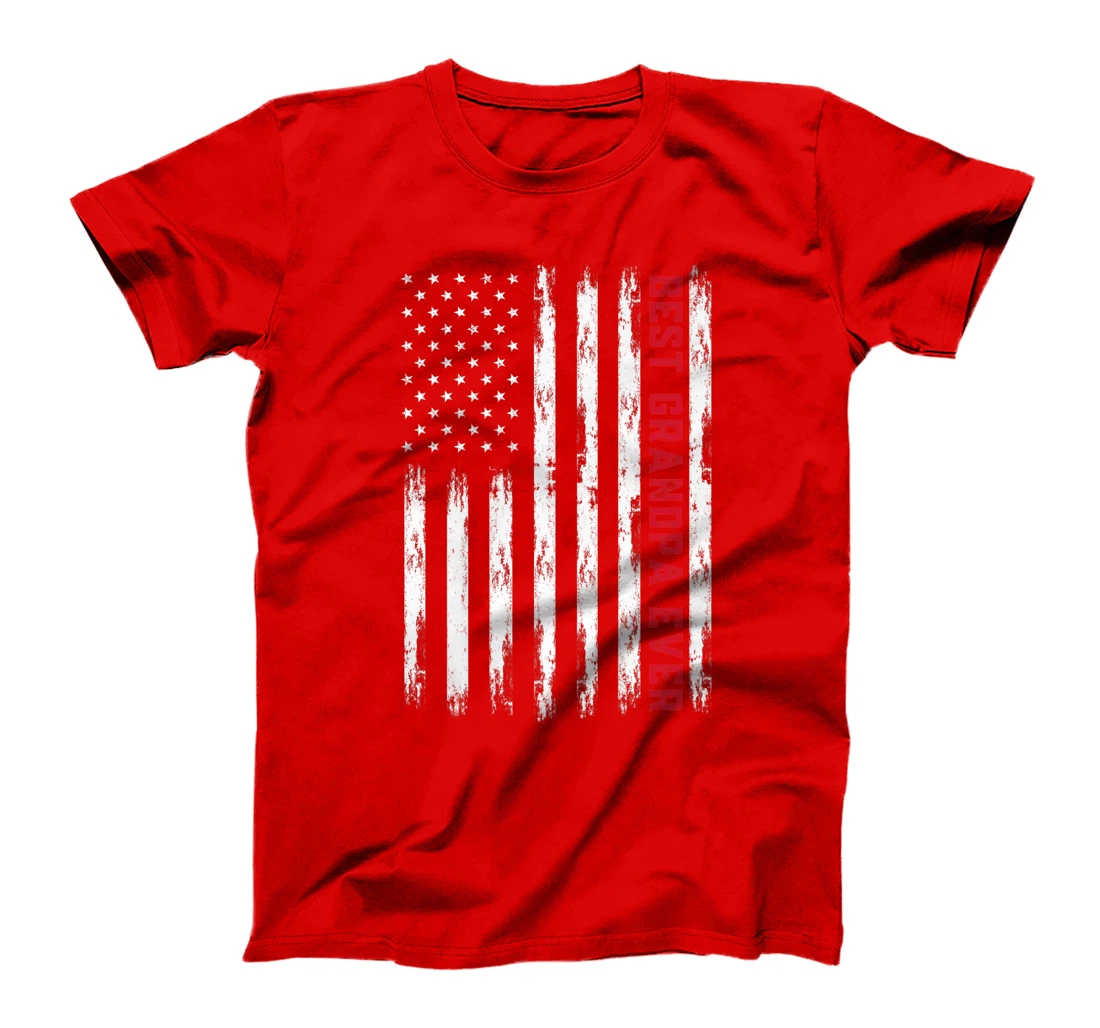 Best Grandpa Ever - American Flag for Men Premium T-Shirt
