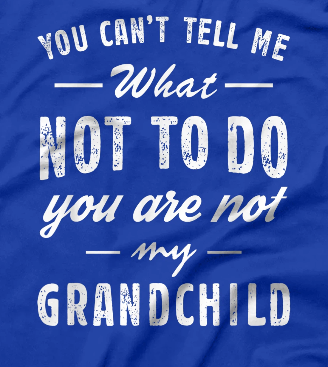 You Can't Tell Me What Not To Do You Are Not My Grandchild T-Shirt