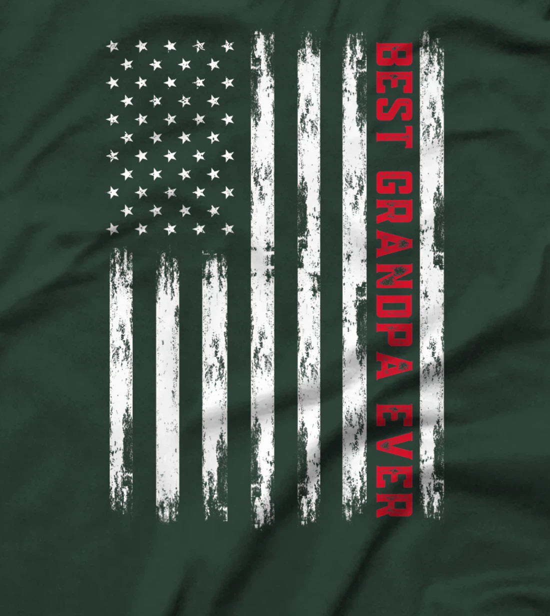 Best Grandpa Ever - American Flag for Men Premium T-Shirt