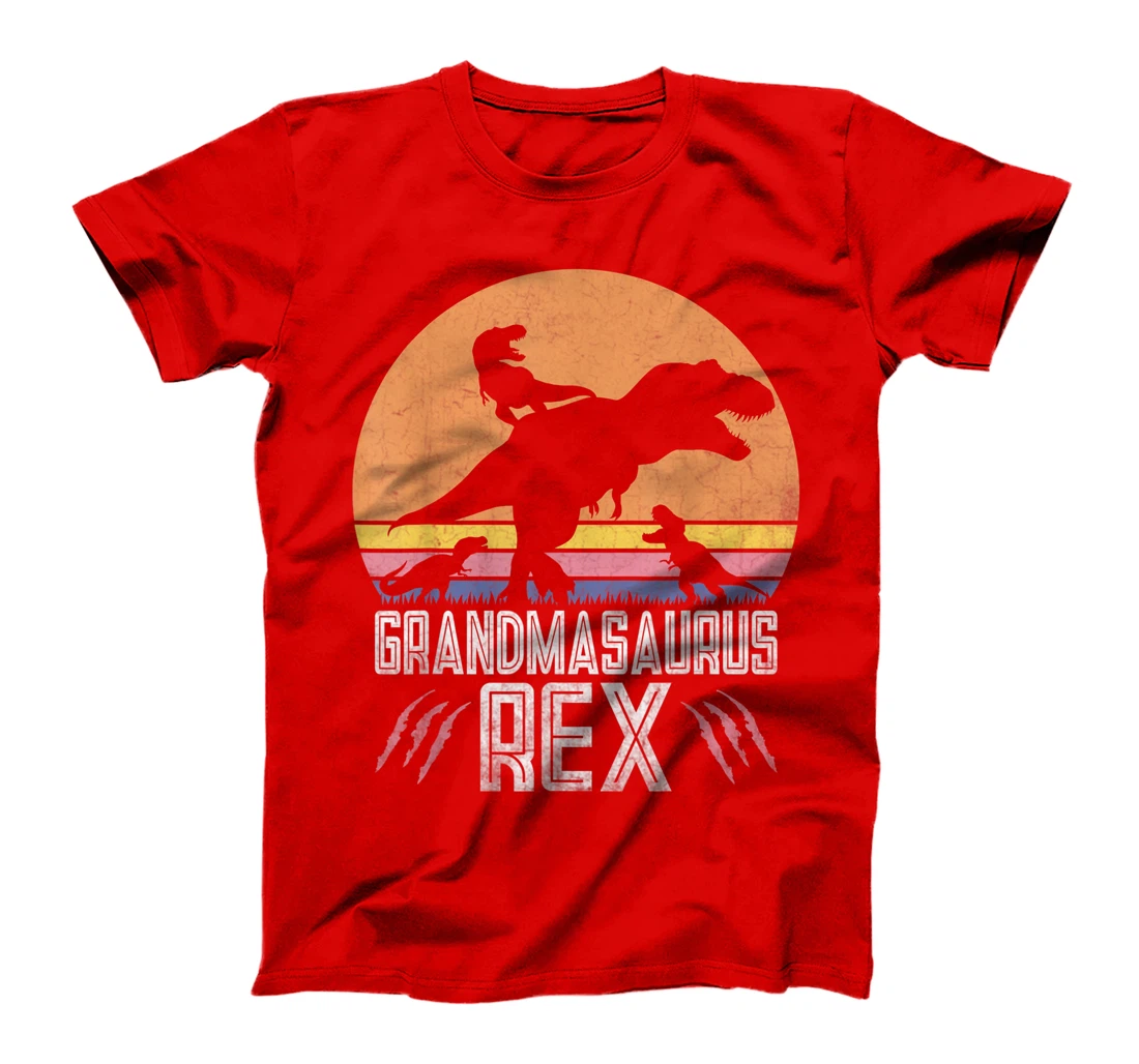 Grandmasaurus Funny Women T-Rex Dino Gift for Grandma of 3 T-Shirt