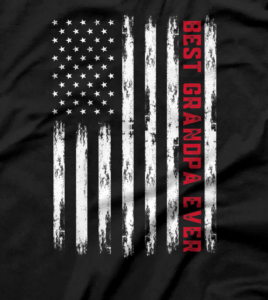 Best Grandpa Ever - American Flag for Men Premium T-Shirt