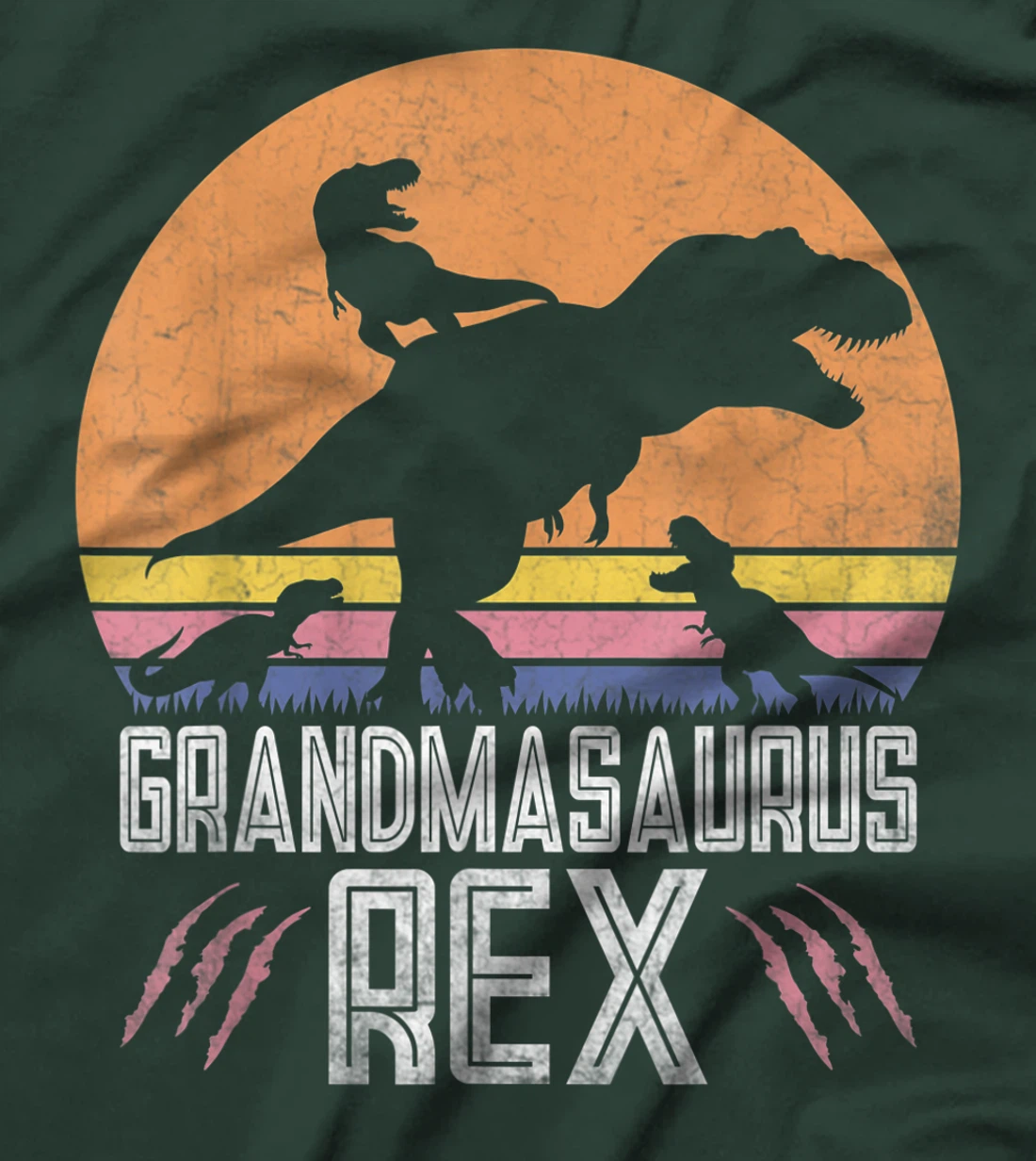 Grandmasaurus Funny Women T-Rex Dino Gift for Grandma of 3 T-Shirt